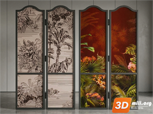 Folding screen Skp Files 